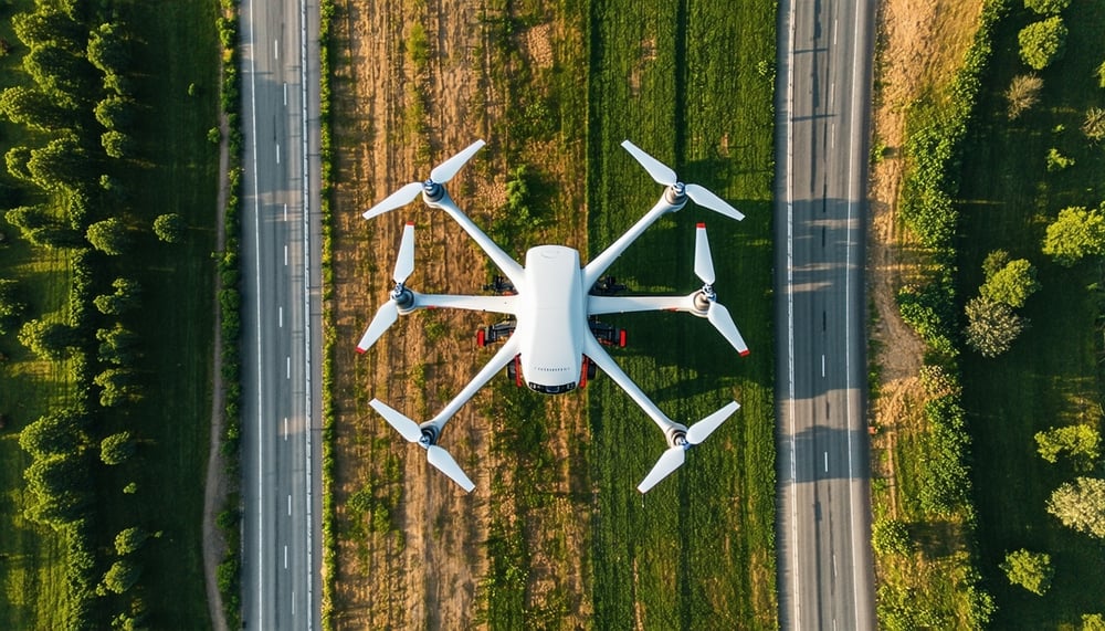 Zdjęcie lotu dronem nad Warszawą